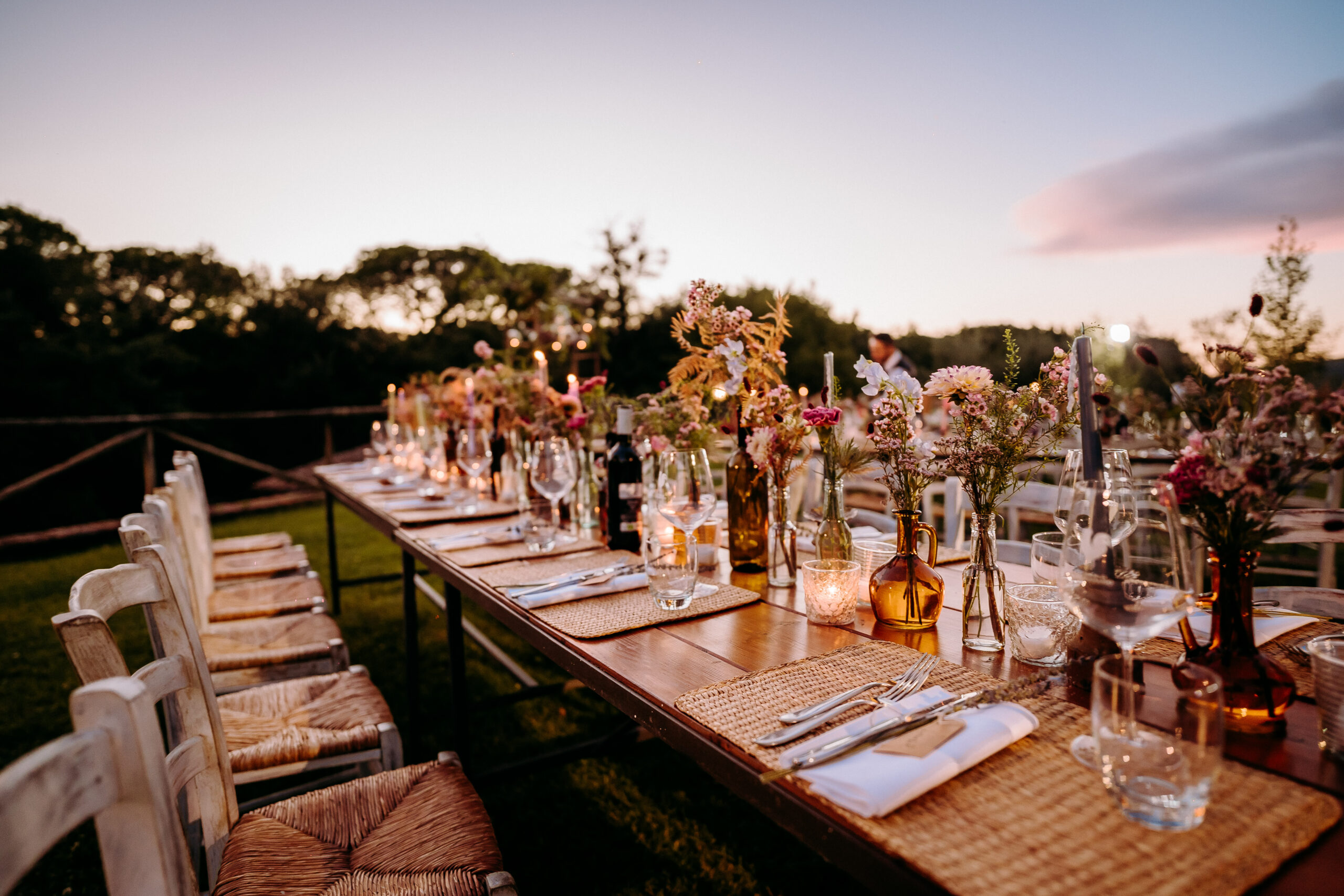 centrotavola matrimonio stile bohemien
