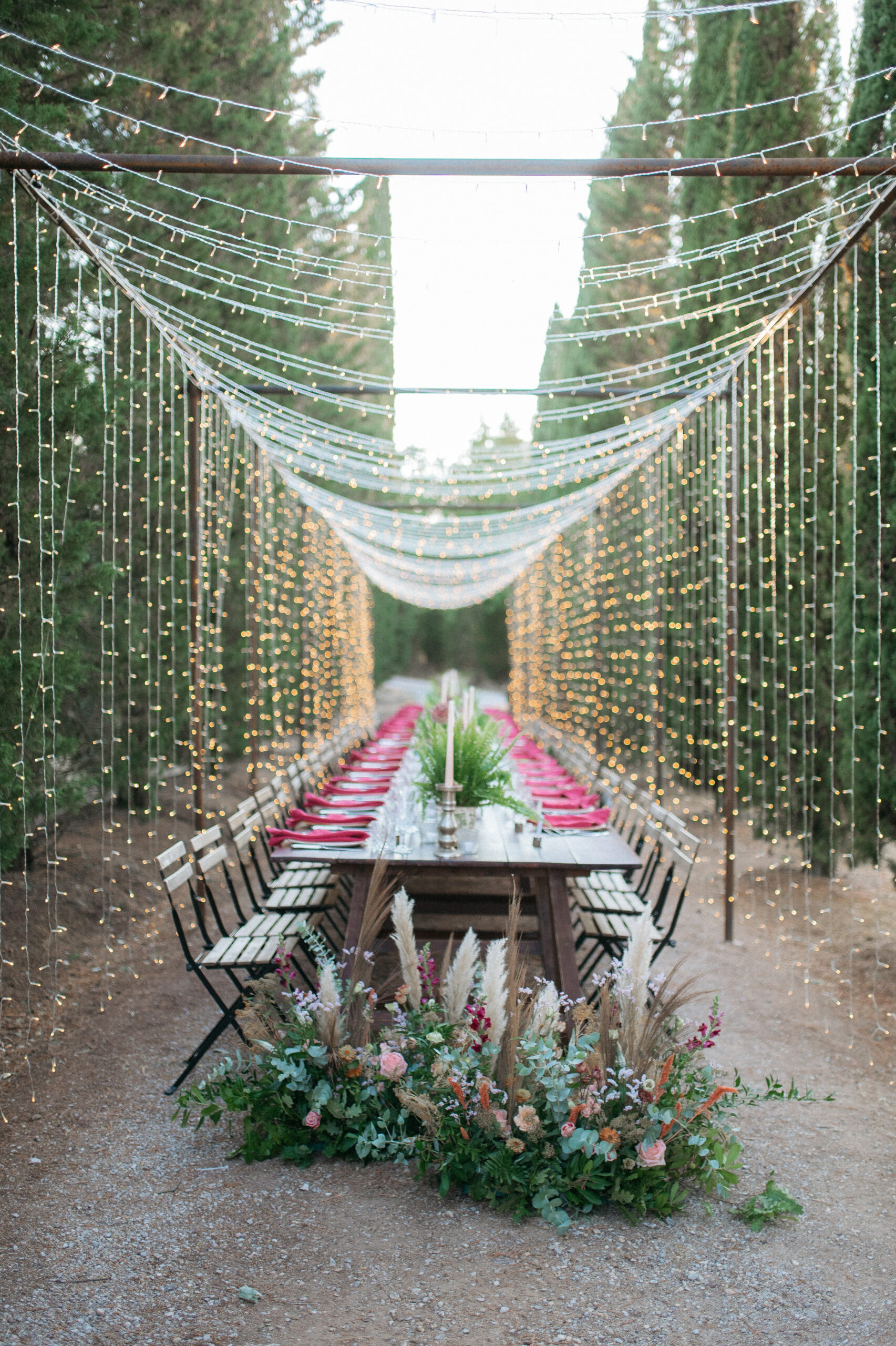centro tavola pesca e verde salvia matrimonio vintage e romantico