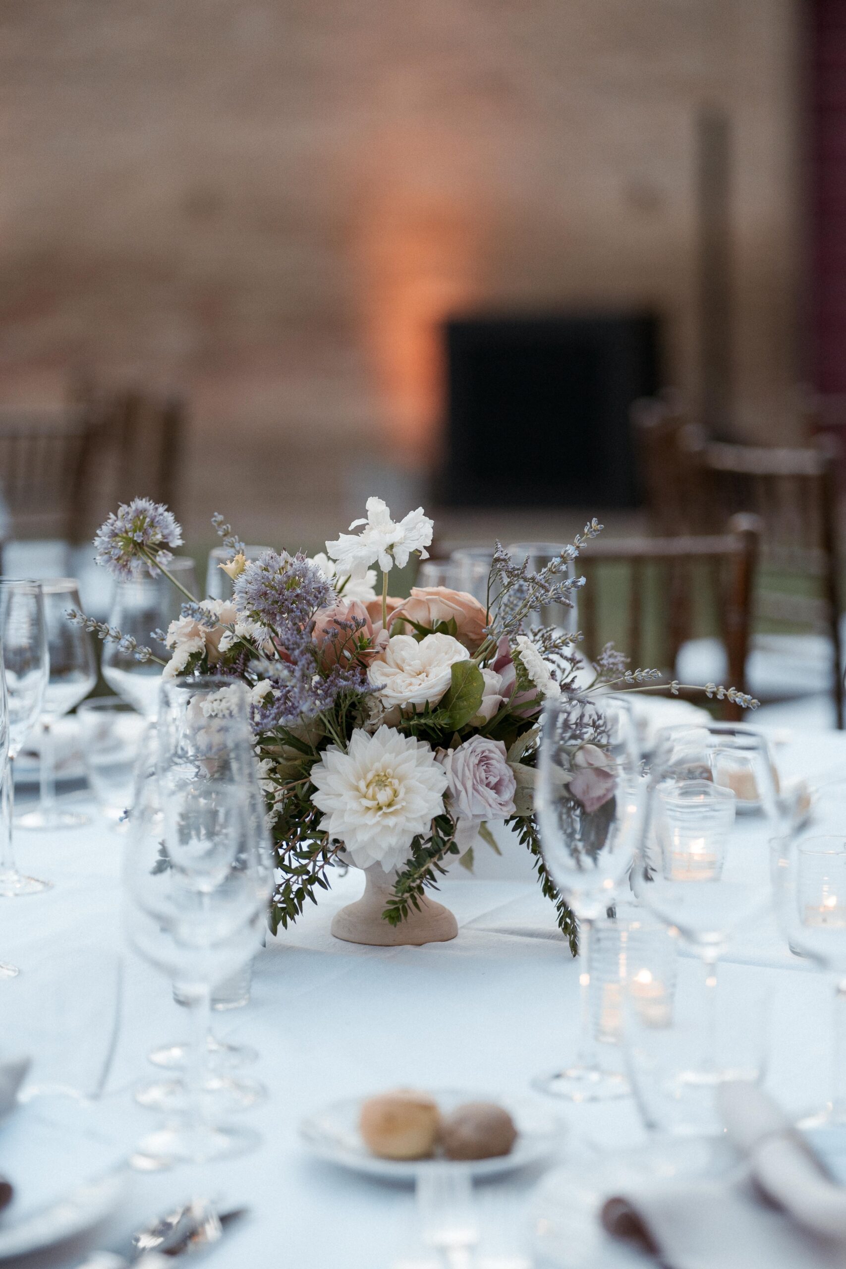 centro tavola country chic